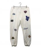 Lafayetteラファイエット）の古着「ALLOVER CHAMPION EMBLEM SWEAT PANTS」｜ホワイト