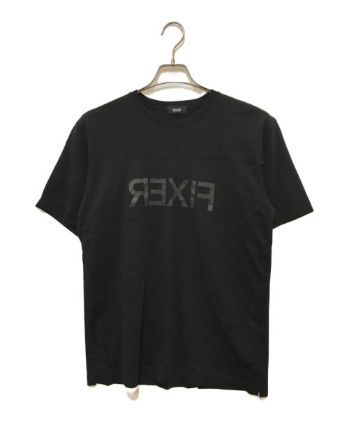 FIXER（フィクサー）FIXER (フィクサー) Reverse Print Crew Neck T-shirt ブラック サイズ:XLの古着・服飾アイテム