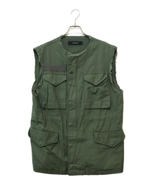 JOURNAL STANDARD（ジャーナル スタンダード）JOURNAL STANDARD (ジャーナルスタンダード) M-65 CUT OFFベスト カーキ サイズ:Fの古着・服飾アイテム