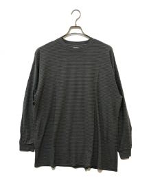 STEVEN ALAN（スティーブンアラン）の古着「WOOL BORDER LONG SLEEVE TEE-LOOSE」｜グレー