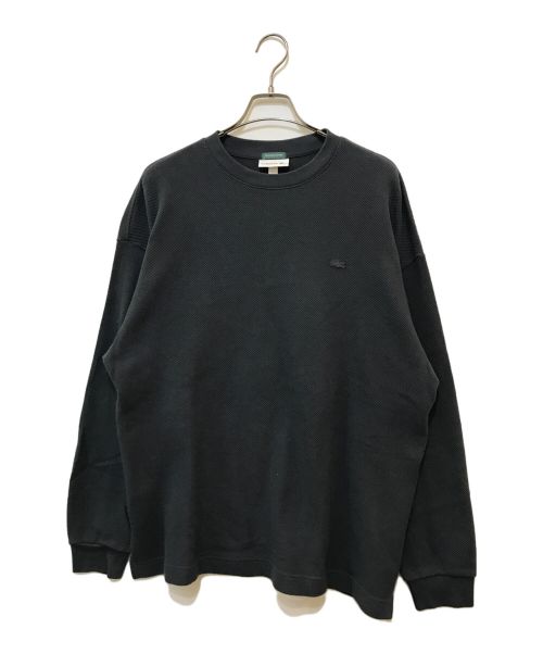 LACOSTE（ラコステ）LACOSTE (ラコステ) URBAN RESEARCH DOORS (アーバンリサーチ ドアーズ) thick pique crew long-sleeve ネイビー サイズ:Lの古着・服飾アイテム