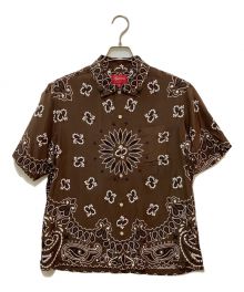 SUPREME（シュプリーム）の古着「Bandana Silk S/S Shirt」｜ブラウン