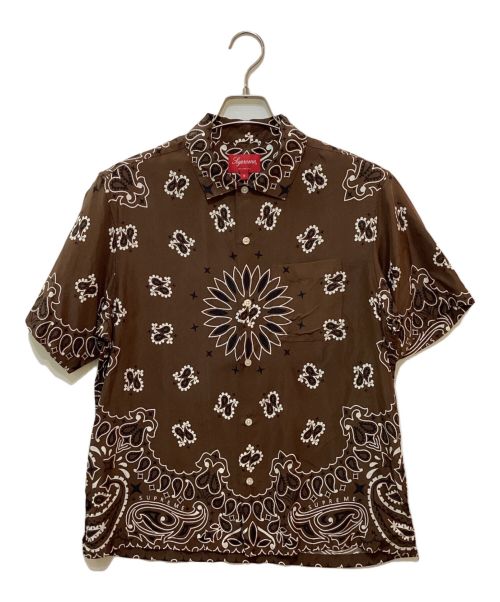 SUPREME（シュプリーム）SUPREME (シュプリーム) Bandana Silk S/S Shirt ブラウン サイズ:Sの古着・服飾アイテム