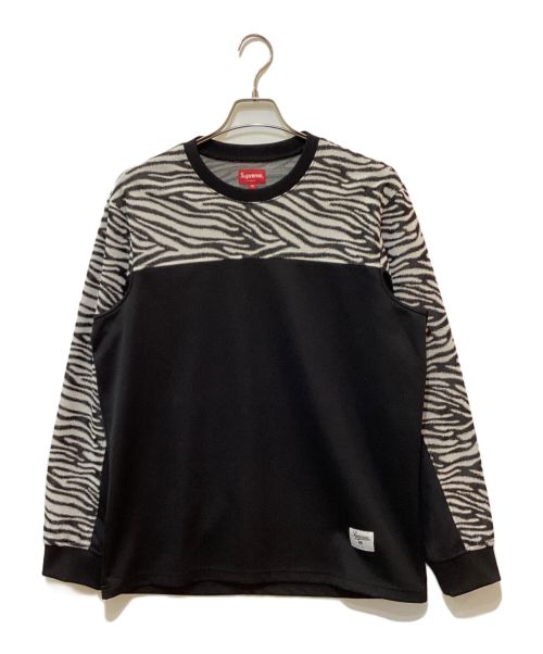 SUPREME（シュプリーム）SUPREME (シュプリーム) Zebra L/S Top ホワイト×ブラック サイズ:Mの古着・服飾アイテム