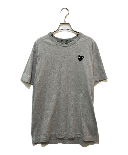 PLAY COMME des GARCONS（プレイ コムデギャルソン）PLAY COMME des GARCONS (プレイ コムデギャルソン) ハートワッペンTシャツ グレー サイズ:Lの古着・服飾アイテム