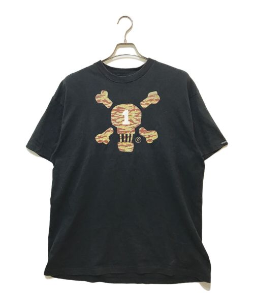 stussy（ステューシー）stussy (ステューシー) スカルロゴプリントTシャツ ブラック サイズ:XLの古着・服飾アイテム