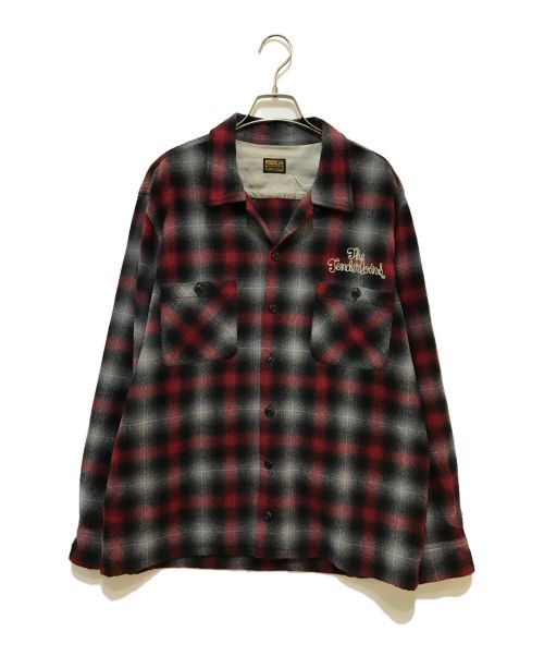 TENDERLOIN（テンダーロイン）TENDERLOIN (テンダーロイン) T-WOOL シャツ レッド×グレー サイズ:Mの古着・服飾アイテム