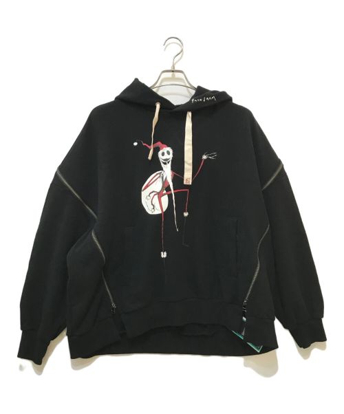 FACETASM（ファセッタズム）FACETASM (ファセッタズム) NIGHTMARE BEFORE CHRISTMAS ZIPPER HOODIE ブラック サイズ:3の古着・服飾アイテム