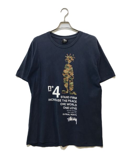 stussy（ステューシー）stussy (ステューシー) シャドーマンプリントTシャツ ネイビー サイズ:Lの古着・服飾アイテム