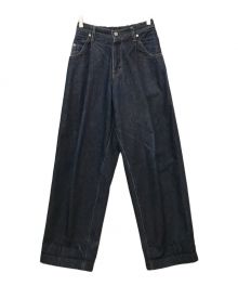 NEON SIGN（ネオンサイン）の古着「WIDE DENIM SLACKS “RIGID”」｜インディゴ