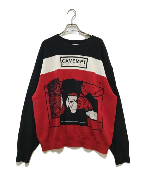 C.E（シーイー キャブエンプト）C.E (シーイー キャブエンプト) CAVEMPT DESIGN KNIT レッド サイズ:Lの古着・服飾アイテム