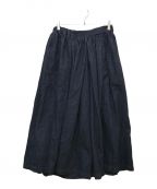 Traditional Weatherwearトラディショナルウェザーウェア）の古着「GATHERED VOLUME CULOTTE PANTS」｜インディゴ