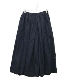 Traditional Weatherwear（トラディショナルウェザーウェア）の古着「GATHERED VOLUME CULOTTE PANTS」｜インディゴ