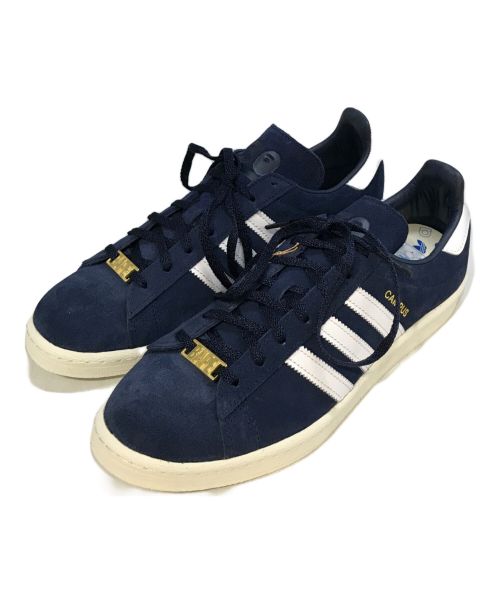 adidas（アディダス）adidas (アディダス) A BATHING APE (アベイシングエイプ) Campus 80's ネイビー サイズ:US9.5の古着・服飾アイテム