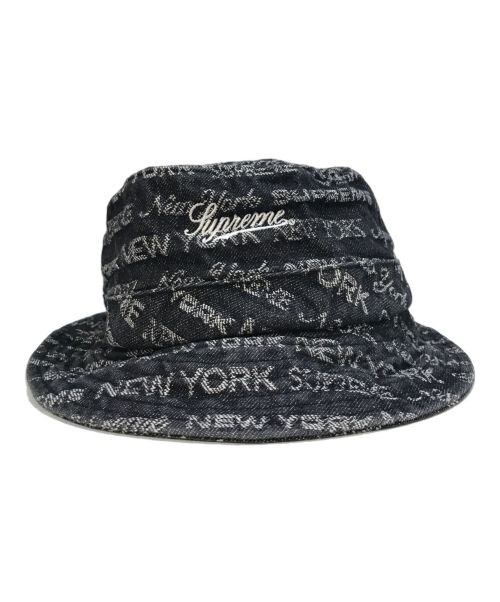 SUPREME（シュプリーム）SUPREME (シュプリーム) Multi Type Jacquard Denim Crusher ブラック サイズ:MLの古着・服飾アイテム