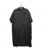 ARGUEアーギュ）の古着「ORGANIC COTTON WIDE SHIRTS DRESS」｜ネイビー