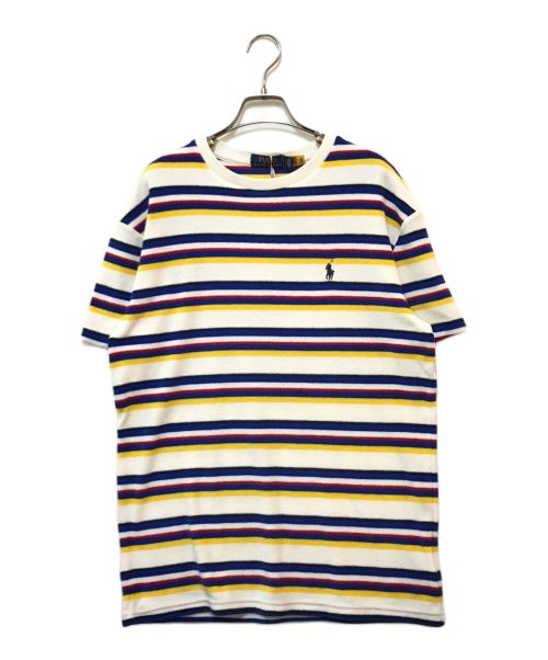 POLO RALPH LAUREN（ポロ・ラルフローレン）POLO RALPH LAUREN (ポロ・ラルフローレン) Snidel (スナイデル) パイルボーダーTシャツ ホワイト×ネイビー サイズ:S 未使用品の古着・服飾アイテム