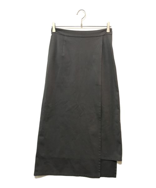 Graphpaper（グラフペーパー）Graphpaper (グラフペーパー) Compact Ponte Wrap Skirt グレーの古着・服飾アイテム