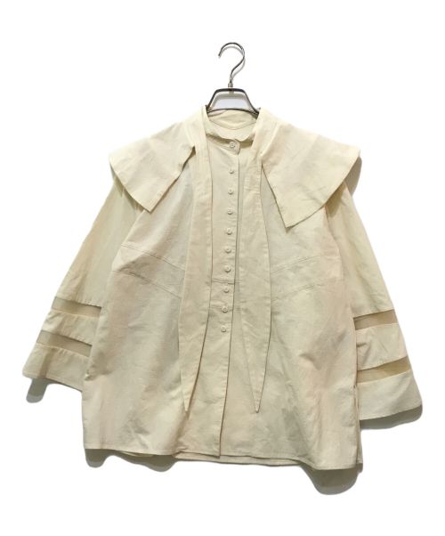 muller of yoshiokubo（ミュラーオブヨシオクボ）muller of yoshiokubo (ミュラーオブヨシオクボ) JELLYFISH BLOUSE アイボリー サイズ:36 未使用品の古着・服飾アイテム