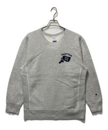 Champion×thisisneverthat（チャンピオン×ディスイズネバーザット）の古着「REVERSE WEAVEロゴスウェット」｜グレー