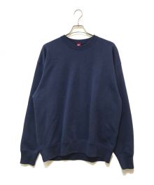 LOOPWHEELER×BEAMS JAPAN（ループウィラー×ビームスジャパン）の古着「クルーネックスウェット」｜ネイビー