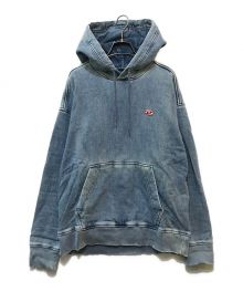 DIESEL（ディーゼル）の古着「d-um-rib track denim hoodie　A03939」｜インディゴ