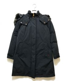 WOOLRICH×TOMORROW LAND（ウールリッチ×トゥモローランド）の古着「別注 2Way ボウブリッジエコファーフードダウン ジャケット」｜ネイビー