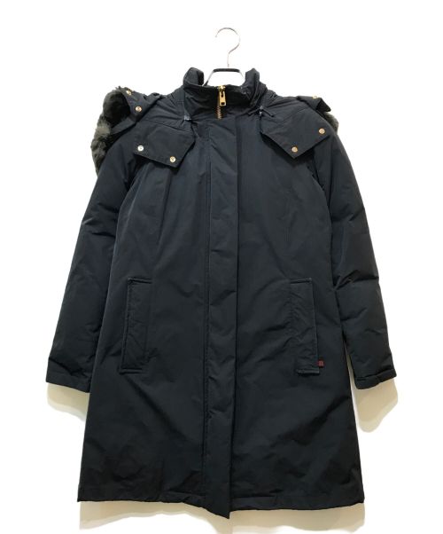 WOOLRICH（ウールリッチ）WOOLRICH (ウールリッチ) TOMORROW LAND (トゥモローランド) 別注 2Way ボウブリッジエコファーフードダウン ジャケット ネイビー サイズ:XSの古着・服飾アイテム