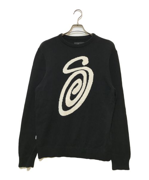 stussy（ステューシー）stussy (ステューシー) CURLY S SWEATER ブラック サイズ:Mの古着・服飾アイテム