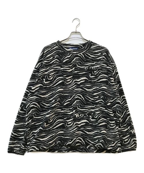 BoTT（ボット）BoTT (ボット) Fleece Mock Neck Pullover　 ホワイト×ブラック サイズ:Ｌの古着・服飾アイテム