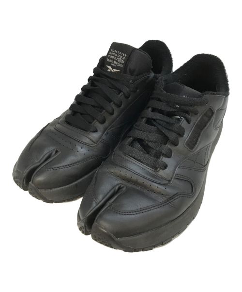 Maison Margiela（メゾンマルジェラ）Maison Margiela (メゾンマルジェラ) REEBOK (リーボック) CLASSIC LEATHER TABI SHOES ブラック サイズ:27の古着・服飾アイテム