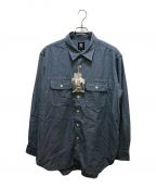 PEG×BEAMS PLUS×Engineered Garmentsピーイージー×ビームスプラス×エンジニアド ガーメンツ）の古着「Vertifield Shirt」｜ブルー