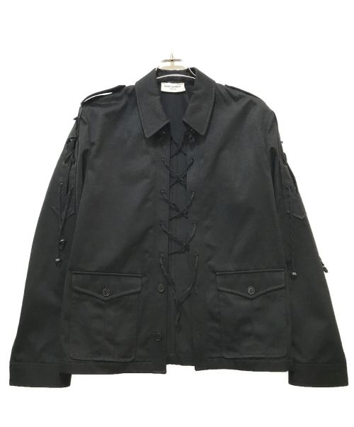 Saint Laurent Paris（サンローランパリ）Saint Laurent Paris (サンローランパリ) コットンサファリジャケット 548933 ブラック サイズ:50の古着・服飾アイテム