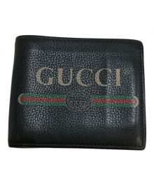 GUCCI（グッチ）の古着「ヴィンテージロゴウォレット 496309」｜ブラック