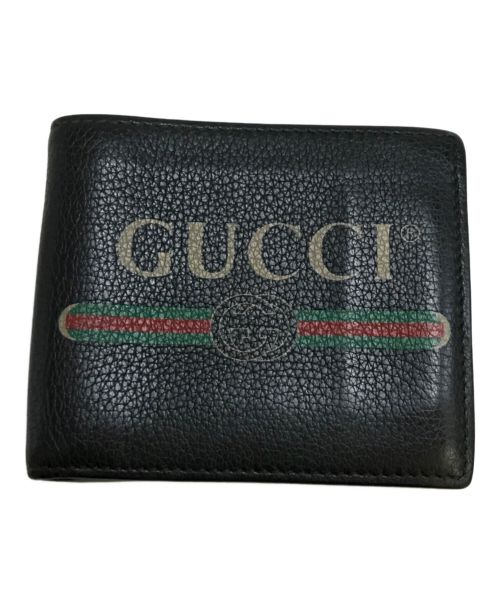 GUCCI（グッチ）GUCCI (グッチ) ヴィンテージロゴウォレット 496309 ブラックの古着・服飾アイテム