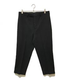 RICK OWENS（リックオウエンス）の古着「WOOL WIDE LEG PANTS(ウール ワイド レッグパンツ)RR19F4372-WF」｜ブラック