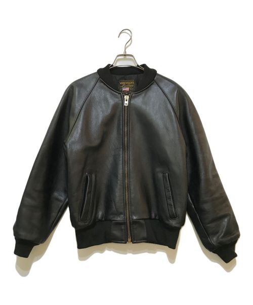 VANSON（バンソン）VANSON (バンソン) Team Jacket(チームジャケット) ブラック サイズ:36の古着・服飾アイテム