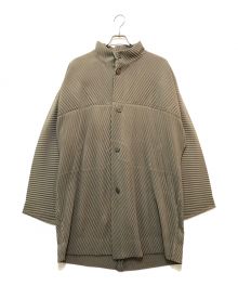 HOMME PLISSE ISSEY MIYAKE（オムプリッセ イッセイ ミヤケ）の古着「MONTHLY COLOR NOVEMBER COAT(マンスリーカラーノーベンバーコート)HP33JA121」｜カーキ