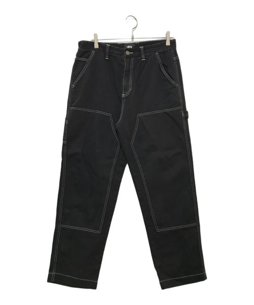 stussy（ステューシー）stussy (ステューシー) OVERDYED WORK PANT(オーバーダイド) ブラック サイズ:32 未使用品の古着・服飾アイテム