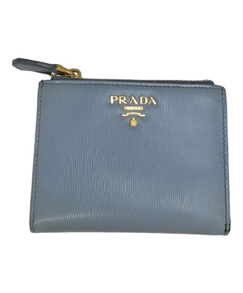 PRADA（プラダ）PRADA (プラダ) VITTERO MOVEコンパクトウォレット 1ML024 スカイブルーの古着・服飾アイテム