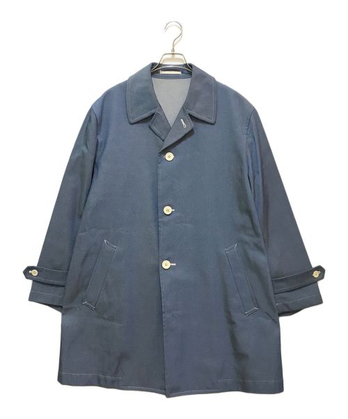 COMME des GARCONS HOMME PLUS（コムデギャルソンオムプリュス）COMME des GARCONS HOMME PLUS (コムデギャルソンオムプリュス) 98ss コットンポリエステルコート ブルー サイズ:Mの古着・服飾アイテム