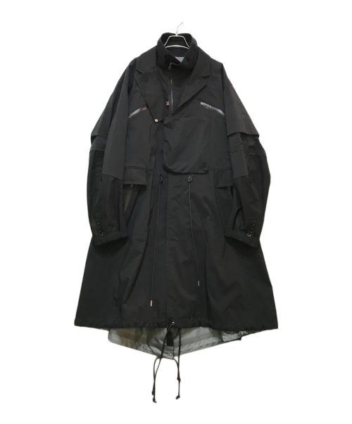 sacai（サカイ）sacai (サカイ) ACRONYM (アクロニウム) TRENCH COAT ブラック サイズ:3の古着・服飾アイテム