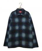 SUPREMEシュプリーム）の古着「Shadow Plaid Fleece Shirt」｜ネイビー×ブルー