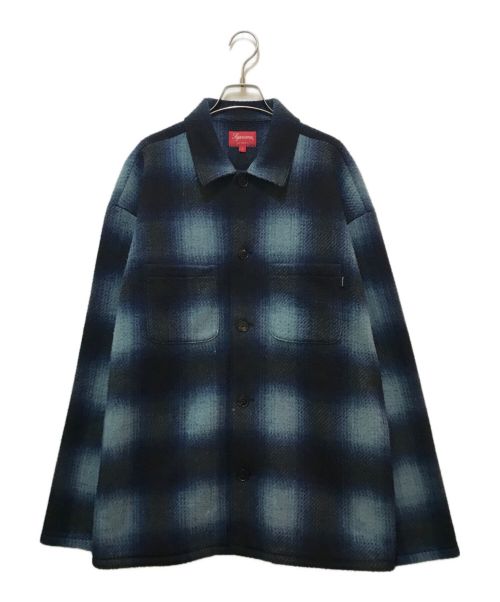 SUPREME（シュプリーム）SUPREME (シュプリーム) Shadow Plaid Fleece Shirt ネイビー×ブルー サイズ:Lの古着・服飾アイテム