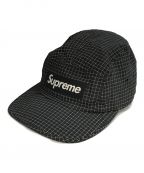 SUPREMEシュプリーム）の古着「Reflective Ripstop Camp Cap 3M Scotchlite」｜ブラック