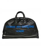 COMME des GARCONS HOMMEコムデギャルソン オム）の古着「PVCロゴボストンバッグ」｜ブラック