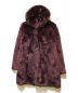 1piu1uguale3（ウノ ピゥ ウノ ウグァーレ トレ）の古着「WRAP COAT /ECO FUR　MRC137」｜ボルドー