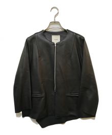 CLANE（クラネ）の古着「BACK CROSS RAM LEATHER JACKET」｜ブラック