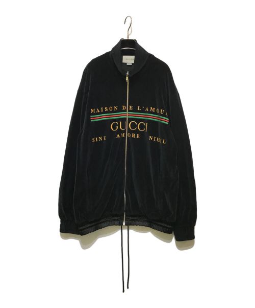 GUCCI（グッチ）GUCCI (グッチ) シェニールジャケット 595533 XJBTD ブラック サイズ:Lの古着・服飾アイテム