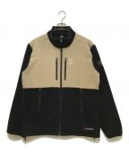 HAGLOFSホグロフス）の古着「COMBINATION FLEECE JACKET　941512」｜ブラック×ベージュ